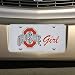 Ohio State Buckeyes Silver Girl Mirrored License Plate