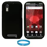 Black Protective Silicone Skin for Motorola Droid Bionic XT865 (Verizon Wir ....