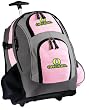 University of Oregon Rolling Backpack Deluxe Pink UO Ducks - Backpacks Bags with Wheels or School Trolley Carry-On Bags - Unique Wheeled Gifts for Girls Ladies- CUTE!