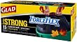Glad Forceflex Lawn Drawstring Trash Bags, 39 Gallon, 15-Count Boxes (Pack of 6)