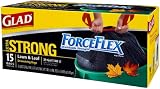 Glad Forceflex Lawn Drawstring Trash Bags, 39 Gallon, 15-Count Boxes (Pack of 6)