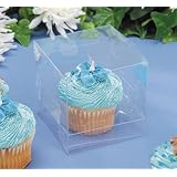 Package of 24 Clear Single Cupcake Boxes