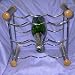 Wine Line WL-M034 9 Bottle Foldable Chrome  Wood Wine Rack