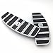 HTT Motorcycle Chrome Skull Zombie Rider Footboard Insert Kit- Traditional D Shape Fits TOURING FLHT FLT FLTR FLHR FLHS SOFTAIL FLSTC FLSTN FLSTF FLSTS
