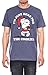 Peanuts Mens T-Shirt Snoopy Christmas Graphic Print Heather Tee (Blue, XL)