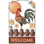 Welcome Sign Handcrafted in 3D Metal - Rooster (12x19) (F230) by Regal Gift