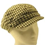 Houndstooth cab driver hat