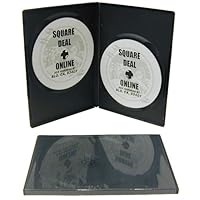 10 SLIM Black Double DVD Cases 9MM