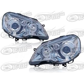 VW Polo 9N3 2005-"", Feux avants Angel Eyes