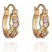 YAZILIND Elegant 18k Gold Filled Colorful Round Cubic Zirconia Small Hoop Earrings Earrings for Women