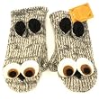 Himalayas Handmade Knit Mitten Lined Gloves Puppet Owl Gray