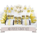 Chevron Yellow - 40 Piece Party Kit - Do It Yourself