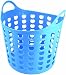 Elliotts Funky Cleaning Plastic Laundry Basket, Blue