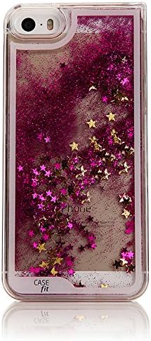 iPhone4 Aqua Sparkling Star Case, Apple iPhone 4 Hard Cover 5 Colors - Retail Packaging (Hot Pink)