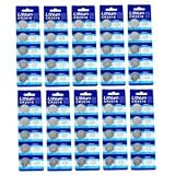 Bluecell 50 PCS CR2016 Lithium Button Cell Battery 3V for Watch Toy Calculator + Bluecell Cable Tie
