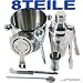 8 teiliges EDELSTAHL Cocktail SET Zubehör Bar Shaker Barset Mixer NEU