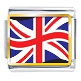 United Kingdom Flag Italian Charms Bracelet Link