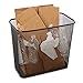 Rubbermaid Commercial FGWMB30RBK Concept Collection Steel Mesh Open-Top Waste Basket, 7.5-Gallon, Black