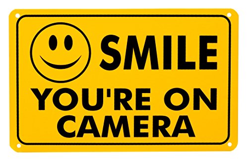 Smile you re on camera sign surveillance warning signs