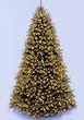 8.5' Downswept Douglas Fir Pre-Lit PE Artificial Christmas Tree - Multi Lights