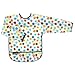 Kushies Waterproof Bib with Sleeves, White Circle, Infant