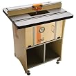 Cast Iron Router Table Package with Bench Dog Baltic Birch Cabinet & Group D Plate