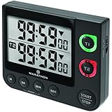 MARATHON TI030017BK Large Display 100 Hour Dual Count UP/Down Timer, Black - Battery Included