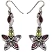 Dangle Earrings Silver Multi Gemstone Jewelry 2 inches