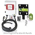Evr-Green 160 Level 2, 16A, 240V Electric Vehicle Charging Station, 3.8kW output, cord-connected (plug-in) and 20A Pre-Wire Installation Kit