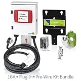 Evr-Green 160 Level 2, 16A, 240V Electric Vehicle Charging Station, 3.8kW output, cord-connected (plug-in) and 20A Pre-Wire Installation Kit