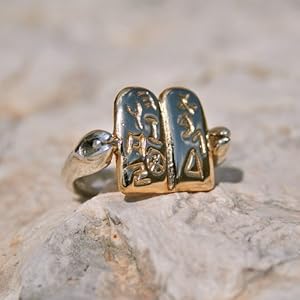 Ring-Pendant Silver/Gold plated - hand made by top artist in Jerusalem. Signed by Artist individually ( size 8 )