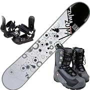今から始めるスノーボード！超お買得３点セット♪3点セットスノーボード♪11-12モデル☆ZUMA WAVE-9 WT/Y◆138cm・144cm・150cm・153cm・158cm・163cm◆スノボまるごとセット金具・ブーツ付き[ツマ・スノボセット] (スノーボード板158cm, ブーツ26.0cm)