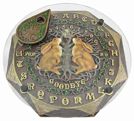 Moon Gazing Hares Glass Top Ouija Board