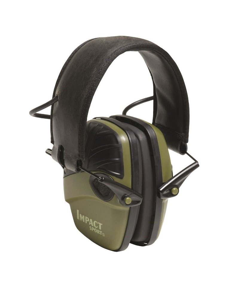 Howard Leight Impact Sport OD Electric Earmuff, Green - Hunting ... Howard Leight Impact Sport OD Electric Earmuff, Green - Hunting ...