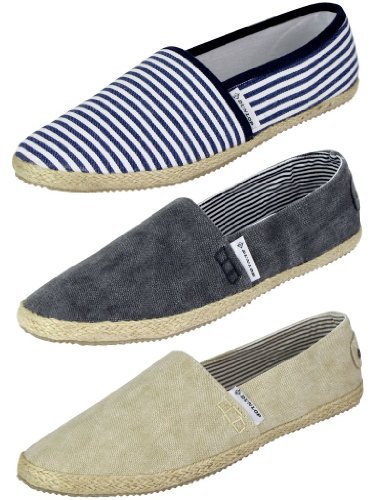 Mens Dunlop Canvas Plimsoles/ Espadrilles/ Deck Pumps - Charcoal