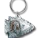 Pewter Key Ring - Indian Chief on Arrowhead - Pewter Key Ring - Indian Chief on Arrowhead Image