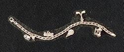 Golf Charm Bracelet Sterling Silver