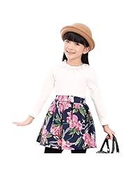 Girls Cotton Above the Knee Spring Fall Winter Lace  Dress