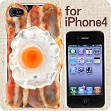 iPhone 4 専用★食品サンプル愛飯/あいふぁん カバー(ベーコンエッグ)★眞鍋かをりがツイッターにて紹介★