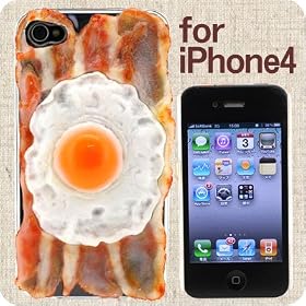 iMeshi Japanese Food iPhone 4 Cover Case (Sunny Sideup w/ Bacon)