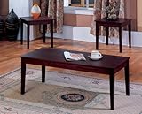 3 Pc. Cherry Finish Wood Coffee Table and 2 End Tables Set