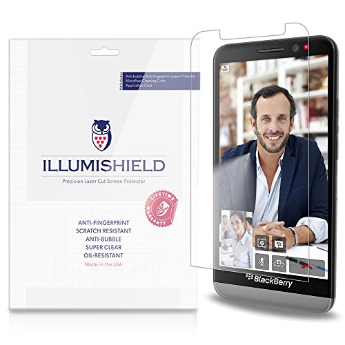 iLLumiShield - Blackberry Z30 Screen Protector Japanese Ultra Clear HD Film with Anti-Bubble and Anti-Fingerprint - High Quality (Invisible) LCD Shield - Lifetime Replacement Warranty - [3-Pack] OEM / Retail Packaging