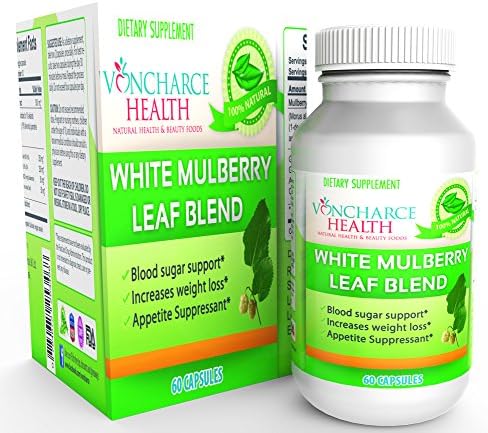 Pure White Mulberry Leaf Extract Capsules with Garcinia Cambogia, Green Coffee Bean, Cinnamon and African Mango Extract for Maximum Potency for Weight Loss, as Seen on Dr Oz Best Formula, 100% Money Back Guarantee