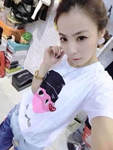 2014 New Love Heart PLAY Small Red Hat Mesh Legging T-shirt WHITE TEE SIZE:S