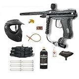Paintball Diablo Mongoose LCD With EYES Marker Super Package - Black MBS2