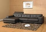 New 2Pc Contemporary Leather Sectional Sofa #AC-MALIBU2