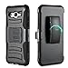 Galaxy On5 Case, ATUS - Advance Dual Layer Kick Stand Swivel Belt Clip Holster Case with [Tempered Glass] Screen Protector (Black)