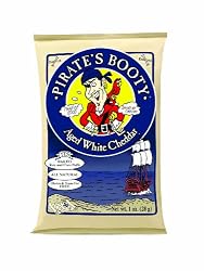Pirate's Booty, Aged White Cheddar, 1-Ounce Bags (Pack of 24)