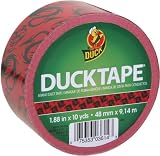 Duck Brand 280423 1.88-Inch by 10 Yards Red Dragon Printed Duct Tape, Red/Black