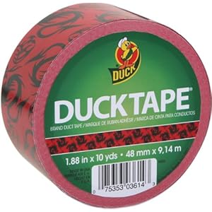 Duck Brand 280423 1.88-Inch by 10-Yard Printed Duct Tape, Red Dragon, Red/Black